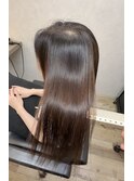 【白髪染めロング】#髪質改善#美髪矯正#縮毛矯正