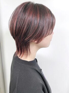 モリオフロムロンドン 原宿本店(morio from London) 【morio原宿】ショートウルフ 暖色系ハイライトカラー