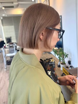 コラソン(corazon) ぱつっとbob+マロンベージュ リタッチカラー