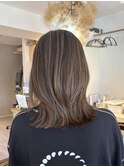 ハイライト　白髪ぼかし　透明感カラー　クビレへア
