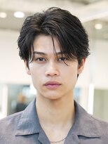 テン 心斎橋(tenn.)&nbsp;メンズセンターパート七三分けパートニュアンスパーマ刈り上げ