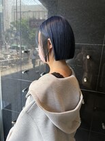 アクシス 栄店(`AXIS)&nbsp;奈川/ワンホンレイヤー/ミルクティーブロンド/ダークブルー/栄