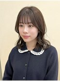 【snuw_ayano】伸ばしかけ/鎖骨ミディアム/ぱっつん/ベージュ