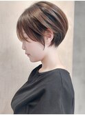 丸みシルエットの小顔大人ショート◎