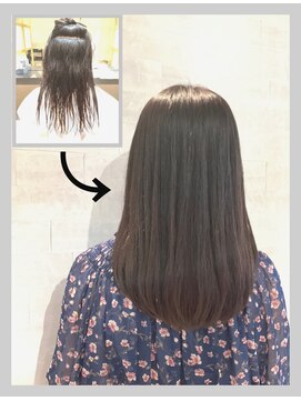 オーバーレイ(Overlay) 自然に仕上がる縮毛矯正【施術例】〔自由が丘〕〔縮毛矯正〕