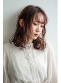《OLTI》オレンジブラウン×ミディアムパーマ