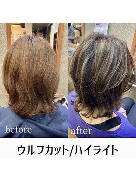 フィックス ヘアー(FIX hair) ウルフカット/ハイライト