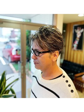 【メンズ】白髪ぼかしハイライト