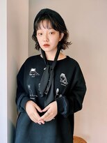 ユイル(Uil)&nbsp;似合わせ小顔ボブ× グレージュカラー デザインカラー