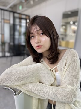 ディジョン(Dijon) 韓国顔まわりレイヤーカットグレージュオリーブベージュブラウン