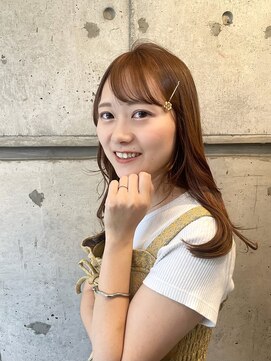 エミュ 天文館店(eMu) ブリーチなしオレンジベージュ