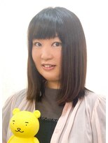 黄ぐまくん美容室 ミディアム レイヤー