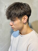 ニアウ 高崎店(Niau) メンズマッシュツイストスパイラルパーマ群馬高崎眉毛