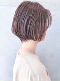 Say.ミディアムボブブルーカラー細めハイライトデジタルパーマ