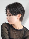 表参道髪質改善カラーウルフショートボブアッシュグレージュ40代