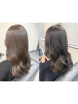 【北18条徒歩1分】グレイカラーもお任せください！白髪ぼかしハイライトで白髪もしっかりカバー＊