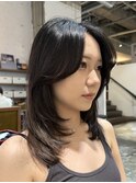 ミディアムレイヤー顔周りカット顔まわりレイヤー顔まわりカット