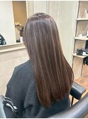 透明感ハイライト/コントラスト/ストレート/髪質改善