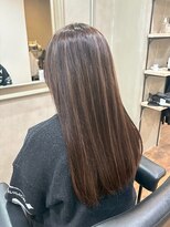 ヘアプレイスソル (HAIR PLACE SoL)&nbsp;透明感ハイライト/コントラスト/ストレート/髪質改善