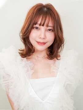 オーバーヘアー 倉敷店(over hair) 【over hair】ゆるふわボブ×シースルーバング×ダブルカラー