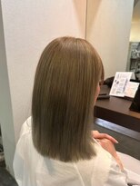 エクファ ヘア リゾート 大津 瀬田店(ex-fa hair resort)&nbsp;ミルクティーブロンド/ダークブルー/デジタルパーマ/大津/瀬田