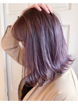 ヘアーワークス ヘルム 渋谷店(HAIR WORKS HELM) 【HELM渋谷】くすみラベンダーグレー