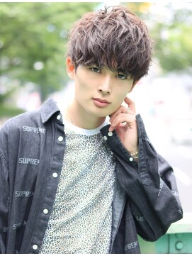 ネイビー(NAVY) ナチュラルツイストパーマ刈り上げショートマッシュ☆