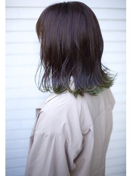 ウィーブス セタガヤ(weaves -SETAGAYA-) 裾カラー×デザインカラーグリーン【weaves-SETAGAYA-】