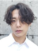 韓国センターパート波巻きスパイラルパーマニュアンスパーマ