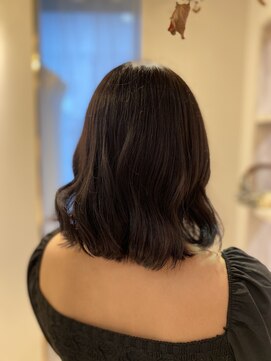 アンド ラ ブランシュ(&.La Blanche) 外ハネボブ/セクションカラー/モテ髪カタログ/ペールベージュ