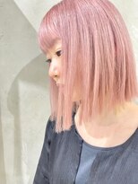 ダブルカラーピンクベージュケアブリーチハイトーン髪質改善