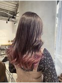 【カット＋グラデーション】ミディアム×ベリーパープル/新出