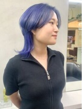 ディア(.eer) 【.eer/ディア】色落ちも綺麗なカラー/ネイビー/ウルフカット