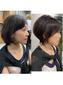 癖毛でも叶えられるシフォンショート