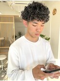 プードルパーマ×ハイライト