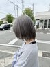 カット+ダメージレスブリーチ+オンカラー+髪質改善TR