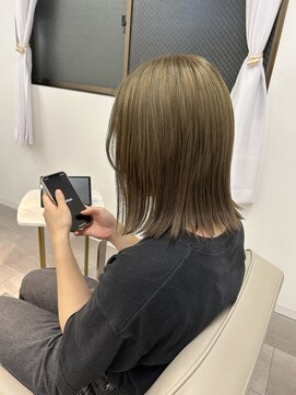 イオール 北千住(ior) ブリーチなしオリーブカラー