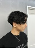 波巻きパーマ
