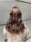 ねじねじハーフアップ