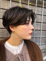 毛流れパーマ　センターパート