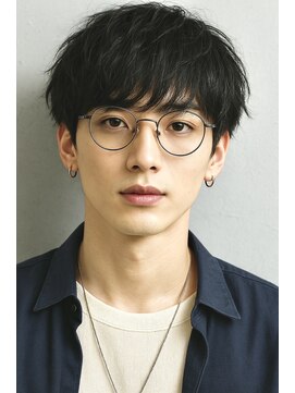 にもう ブルーブラック 韓国マッシュ フェザーパーマ ST26