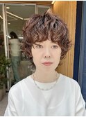 【oasisオグラ】大人かわいいショートウルフカールパーマヘア