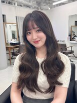 ハピネス 梅田茶屋町店(HAPPINESS)&nbsp;韓国ヘア/レイヤー/顔周りカット/ブリーチなし/グレージュ