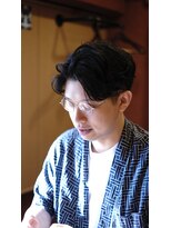 ダウバーバーショップ 銀座(DAU BARBER SHOP)&nbsp;ナチュラルセンターパート　パーマ