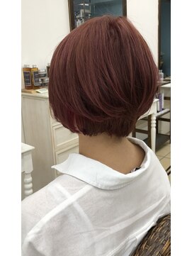 シャルティア(SHALLTIA) カジュアル/オレンジブラウン/明るい白髪染め/大人ショート