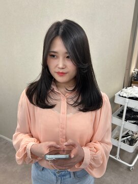 クレム 博多駅店(ChLem) 顔まわりレイヤー　暗髪　髪質改善　福岡美容室