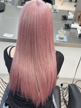 ラック 表参道(LUCK) ブリーチ2回/ピンクパール/ピンク/ピンクピンクベージュ/表参道