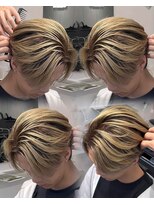 ステラ(STELLA)&nbsp;センターパート/メンズバレイヤージュ/ブロンドバレイヤージュ