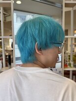 ヘアースペースブルーム プリュス 石橋店(HAIR SPACE BLOOM plus) 石橋阪大前/水色カラー/ブルー/ミントグリーン/ケアブリーチ