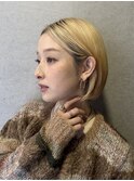 ショート/ボブ/センター分け前髪/髪質改善/ハイトーンカラー